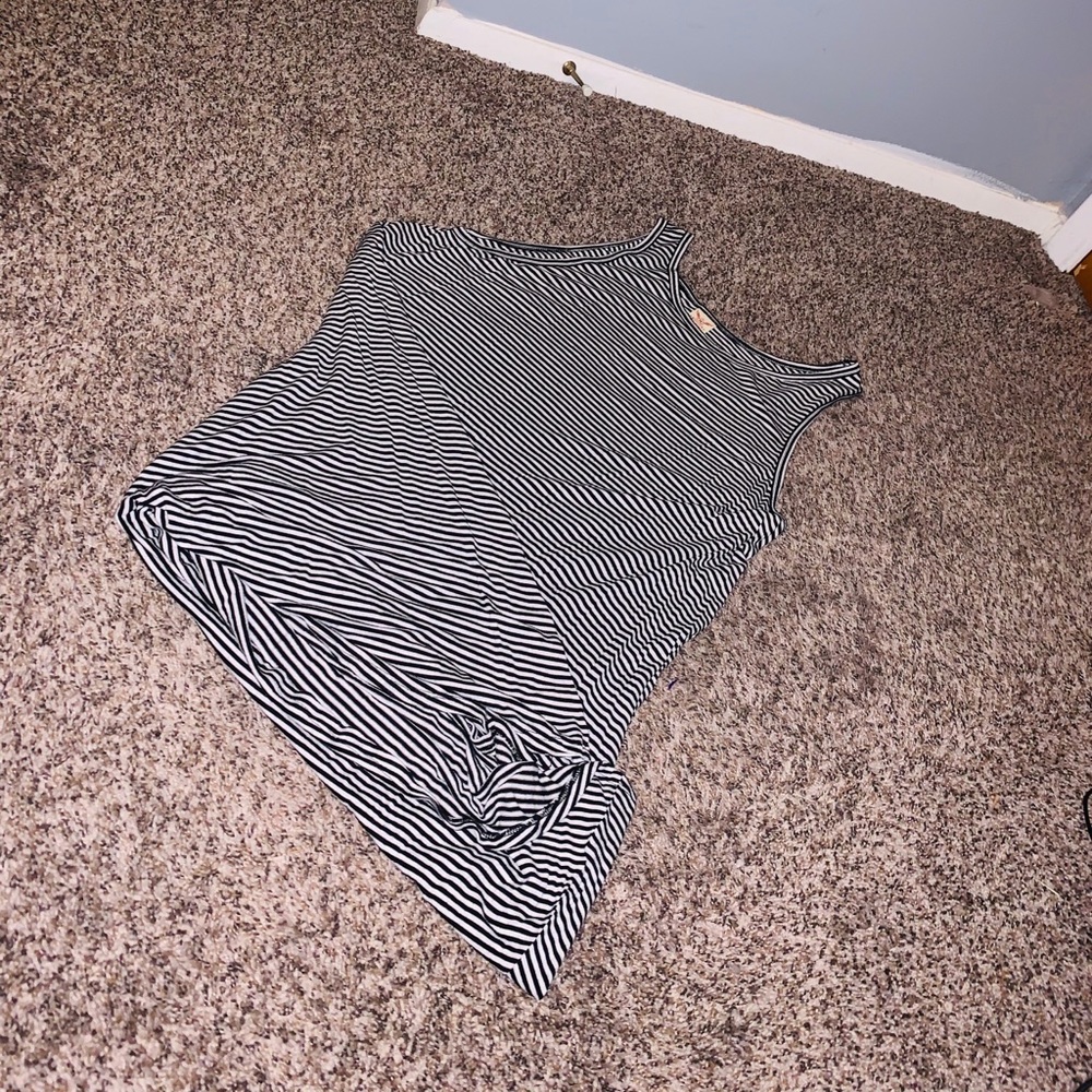 Black and white stripped dress